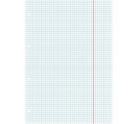 Baier schneider &ringbucheinlage classeur a4 quadrillé 70 g/m ², quadrillé, pour 4 prises-blanc - 100 feuilles