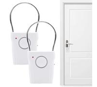 BAIFULAI Lot de 2 alarmes de poignée de porte, alarme de poignée de porte 120 dB, alarme de porte, alarme de fenêtre, alarme de poignée de porte, capteur de contact pour la maison/chambre d'hôtel