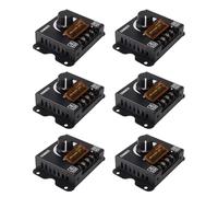 BAIFULAI Lot de 6 variateurs de bande lumineuse LED : aluminium DC 12 V-24 V 30 A PWM LED bande gradateur variateur d'intensité variable en continu 12 V pour bandes lumineuses monochromes et