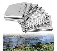 BAIFULAI Lot de 8 films réfléchissants pour plantes, 160 cm x 210 cm, film réfléchissant Mylar argenté, pour plantes, camping, salle de croissance, tente simple