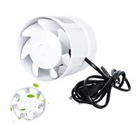 BAIFULAI Ventilateur tube 100 mm, ventilateur tube 130 m³/h, ventilateur de conduit silencieux en tube pour maison, salle de bain, toilettes, cuisine, serre, tente, garage