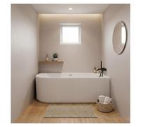 Baignoire 150cm Semi-Îlot Droit STRIA - Striée Acrylique Lucite®
