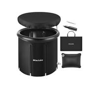 Baignoire à glace pliable avec triple isolation et pompe incluse noir