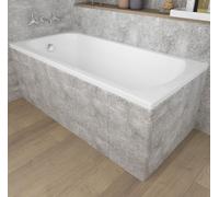 Baignoire Acrylique 4en1 Rectangulaire 150x75 Blanc + Cabine Styrofoam, Siphon Moderne Premium et Pieds (cadre) Inclus | BADLAND CLASSIC
