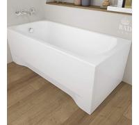 Baignoire Acrylique 4en1 Rectangulaire 160x70 Blanc + Cabine Acrylique, Siphon moderne chromé Premium et Pieds (cadre) inclus | BADLAND CLASSIC