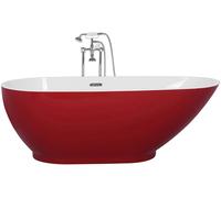Baignoire Acrylique Autoportante Forme Ovale Rouge Guiana