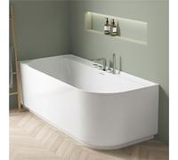 Baignoire acrylique EQUINOXE semi-îlot blanche 170cm - Angle gauche
