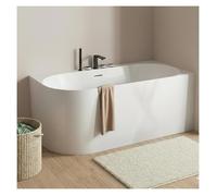 Baignoire acrylique Lucite FORMA semi-îlot blanche 170cm - Angle droit