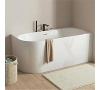 Baignoire acrylique Lucite FORMA semi-îlot blanche 170cm - Angle droit