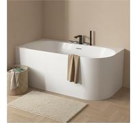 Baignoire acrylique Lucite FORMA semi-îlot blanche 170cm - Angle gauche