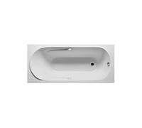 Baignoire acrylique RIHO FUTURE 180x80 cm-Gris-Sans appui-tête-Gris--