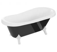 Baignoire autoportante RETRO 170x75 cm NOIR BLANC