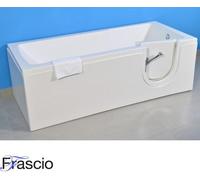 Baignoire avec porte et siège modèle 17 taille 170x70 cm Version gauche complète avec hydromassage - FRASCIO