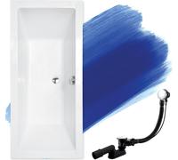 Baignoire BADLAND rectangulaire Quadro 155x70 avec vidage et pieds sans habillage