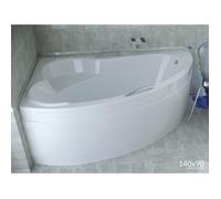 Baignoire d'angle 140x90 gauche avec tablier acrylique, vidage & pieds S | Set complet 4in1 baignoire originale acrylique siphon | BADLAND ADA