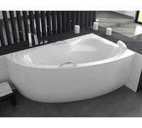 Baignoire d'angle 150x100 droite avec tablier acrylique, bonde & pieds S | Set complet 4en1 baignoire originale acrylique siphon | BADLAND NATALIA