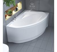 Baignoire Bain d'angle 160x100 Droite + tablier en acrylique Siphon +pieds MAREA