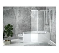 Baignoire Bain d'angle 170x75 Droite + tablier en acrylique Siphon+pieds INTEGRA