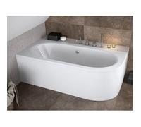 Baignoire Bain d'angle 180x80 Gauche avec tablier en acrylique Siphon + pieds