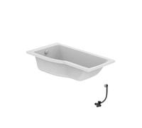 Baignoire bain douche 150 x 80 cm gauche Connect Air + vidage Chromé