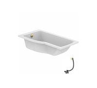 Baignoire bain douche 150 x 80 cm gauche Connect Air + vidage Doré