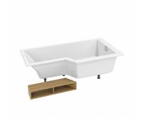 Baignoire bain douche 150 x 80 cm JACOB DELAFON Neo blanc mat droite