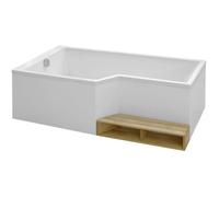Baignoire bain douche 170 x 90 cm JACOB DELAFON Neo blanc brillant gauche