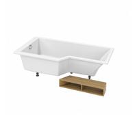 Baignoire bain douche 170 x 90 cm JACOB DELAFON Neo blanc brillant gauche