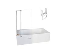 Baignoire bain douche Malice + pare bain + étagère 160 x 85, V. gauche