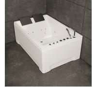 Baignoire Balnéo 2 Personnes Tonsay Duo Jets 180 X120 X68 Cm, By Spalina - Blanc - 180 x120 x68 cm