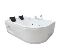 Baignoire Balnèo Balnéothérapie blanc 170 X 115 cm pour 2 personnes - Havana
