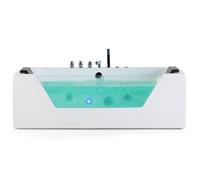 Baignoire balnéo blanche 153 cm avec LED SAMANA