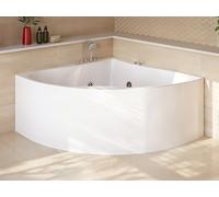 Baignoire balnéo d'angle - 135 x 135 x 57 cm - 263 L - AGYNESS