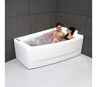 Baignoire Balnéo D'angle 2 Personnes Sangha Duo Wave Droite 170 X120 X63 Cm, By Spalina