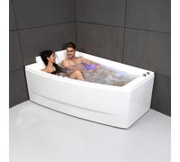 Baignoire Balnéo D'angle 2 Personnes Sangha Duo Wave Gauche 170 X120 X63 Cm, By Spalina