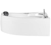 Baignoire Balnéo d'Angle à Gauche en Acrylique avec Fonction Hydromassage et Éclairage LED Votre Bain à Remous et SPA à Domicile Beliani