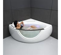 Baignoire Balnéo D'angle Avec Hublot Samsara Wave 135 X135 X60 Cm, By Spalina