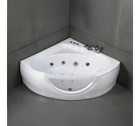 Baignoire Balnéo D'angle Avec Hublot Tasmanie White Jets 135 X135 X54 Cm, By Spalina