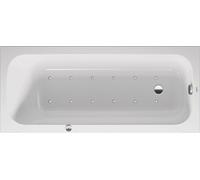 Baignoire balnéo Duravit Collection One, version à encastrer, simple dos, bâti-support, garniture de vidage et de trop-plein, système Air, 1600x700mm, 760610000AS0000