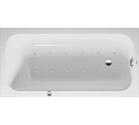 Baignoire balnéo Duravit Collection One, version à encastrer, simple dos, bâti-support, garniture de vidage et de trop-plein, système Air, 1500x750mm, 760609000AS0000