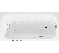 Baignoire balnéo Duravit Collection One, version à encastrer, simple dos, bâti-support, garniture de vidage et de trop-plein, système Combi P, 1500x750mm, 760609000CP1000