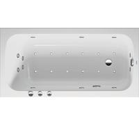 Baignoire balnéo Duravit Collection One, version à encastrer, simple dos, bâti-support, garniture de vidage et de trop-plein, système Combi P, 1500x750mm, 760609000CP1000