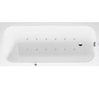 Baignoire balnéo Duravit Collection One, version à encastrer, simple dos, bâti-support, garniture de vidage et de trop-plein, système Air, 1800x800mm, 760613000AS0000