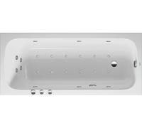 Baignoire balnéo Duravit Collection One, version à encastrer, simple dos, bâti-support, garniture de vidage et de trop-plein, système Combi P, 1700x750mm, 760612000CP1000