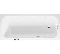 Baignoire balnéo Duravit Collection One, version à encastrer, simple dos, bâti-support, garniture de vidage et de trop-plein, système Jet, 1800x800mm, 760613000JS1000