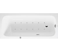 Baignoire balnéo Duravit Collection One, version à encastrer, simple dos, bâti-support, garniture de vidage et de trop-plein, système Air, 1700x750mm, 760612000AS0000