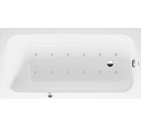 Baignoire balnéo Duravit Collection One, version à encastrer, simple dos, bâti-support, garniture de vidage et de trop-plein, système Air, 1500x750mm, 760609000AS0000