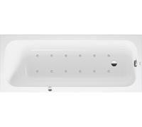Baignoire balnéo Duravit Collection One, version à encastrer, simple dos, bâti-support, garniture de vidage et de trop-plein, système Air, 1700x700mm, 760611000AS0000