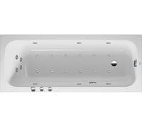 Baignoire balnéo Duravit Collection One, version à encastrer, simple dos, bâti-support, garniture de vidage et de trop-plein, système Combi P, 1700x700mm, 760611000CP1000