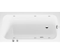 Baignoire balnéo Duravit Collection One, version à encastrer, simple dos, bâti-support, garniture de vidage et de trop-plein, système Jet, 1500x750mm, 760609000JS1000